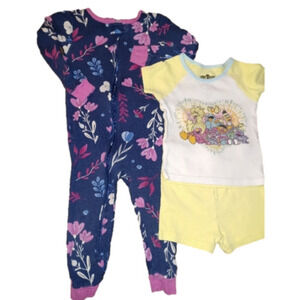 CARTER SLEEPER FLORAL PRINT PAJAMAS, SESAME STREET, SHORT PAJAMAS. 24mo.